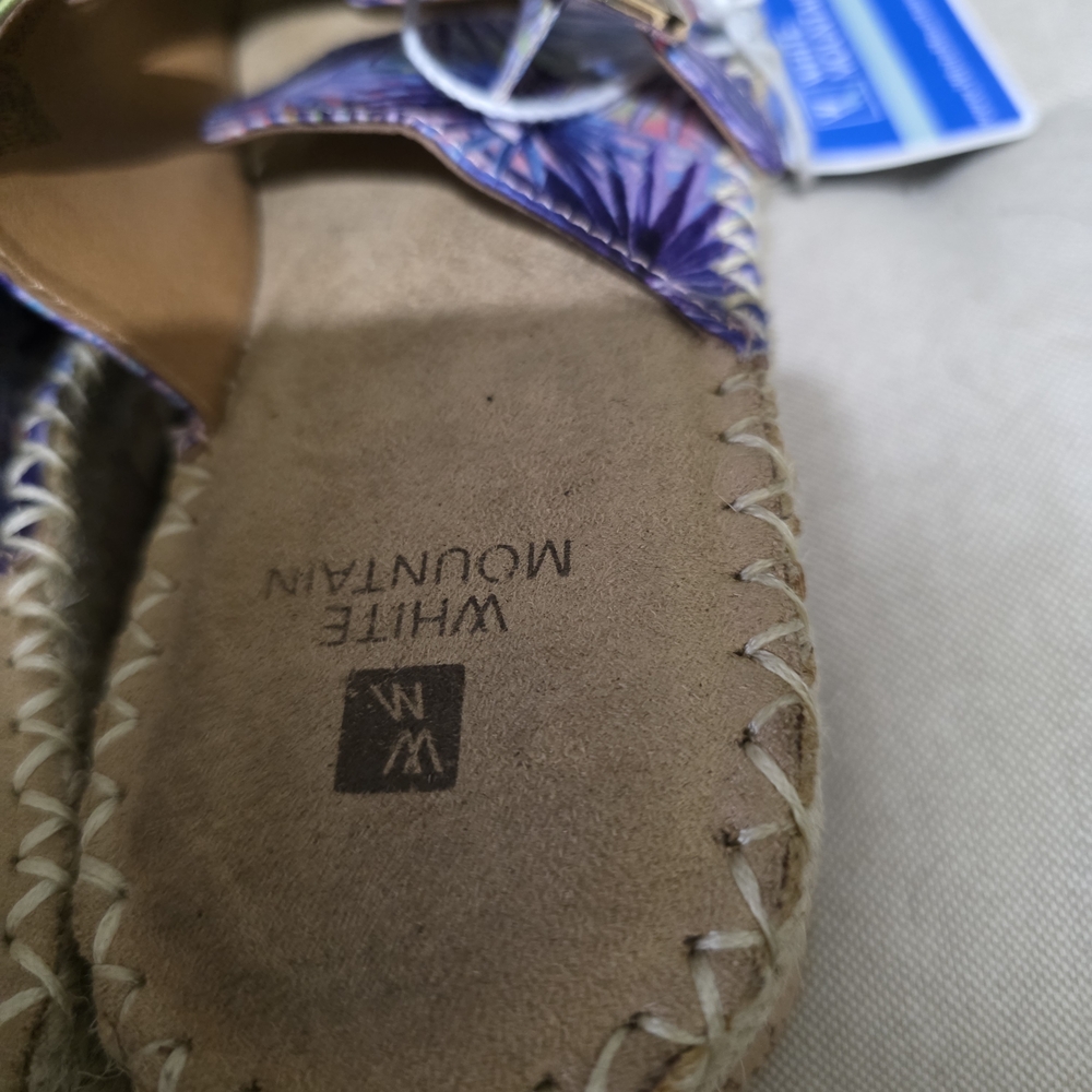 White Mountain Vibrant Multicolor Sandals New Size 9.5 - Picture 6 of 8